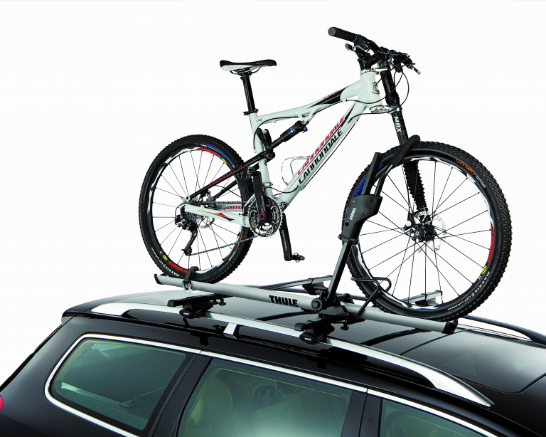 Roof top bike racks by Thule and RockyMounts